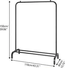 MOYIPIN Metal Clothes Rack, Portable Single Rod Garment Hanging Rack, Coat Rack For Bedroom, Balcony 43.3 Inches - Multicolor - View 1