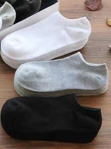 10 Pairs Unisex No-Show Low Cut Boat Socks - 5 Pairs For Men & 5 Pairs For Women, Casual Solid Color Non-Slip Breathable Socks, Suitable For Daily And Casual Wear, Back To School Season