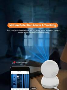 Alaga 2K HD Baby Monitor Security Camera - AI Sound/Cry Detection, Auto Tracking, 360° PTZ, Infrared Night Vision, 2-Way Audio, No WiFi Option, Temperature Monitoring, Lullabies, Mobile App - Beige - View 8