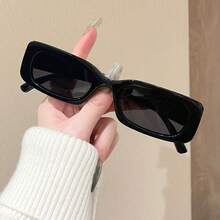 1/2/4 أزواج من النظارات المربعة الرجعية، نظارات مربعة جديدة موضة للرجال والنساء ذات طابع فاخر، نظارات مخصرة للوجه الكبير، نظارات بإطار ضيق، نظارات إطار مربع كلاسيكي أسود للأعمال والأوقات العادية، هدايا - الأسود - مشاهدة 4