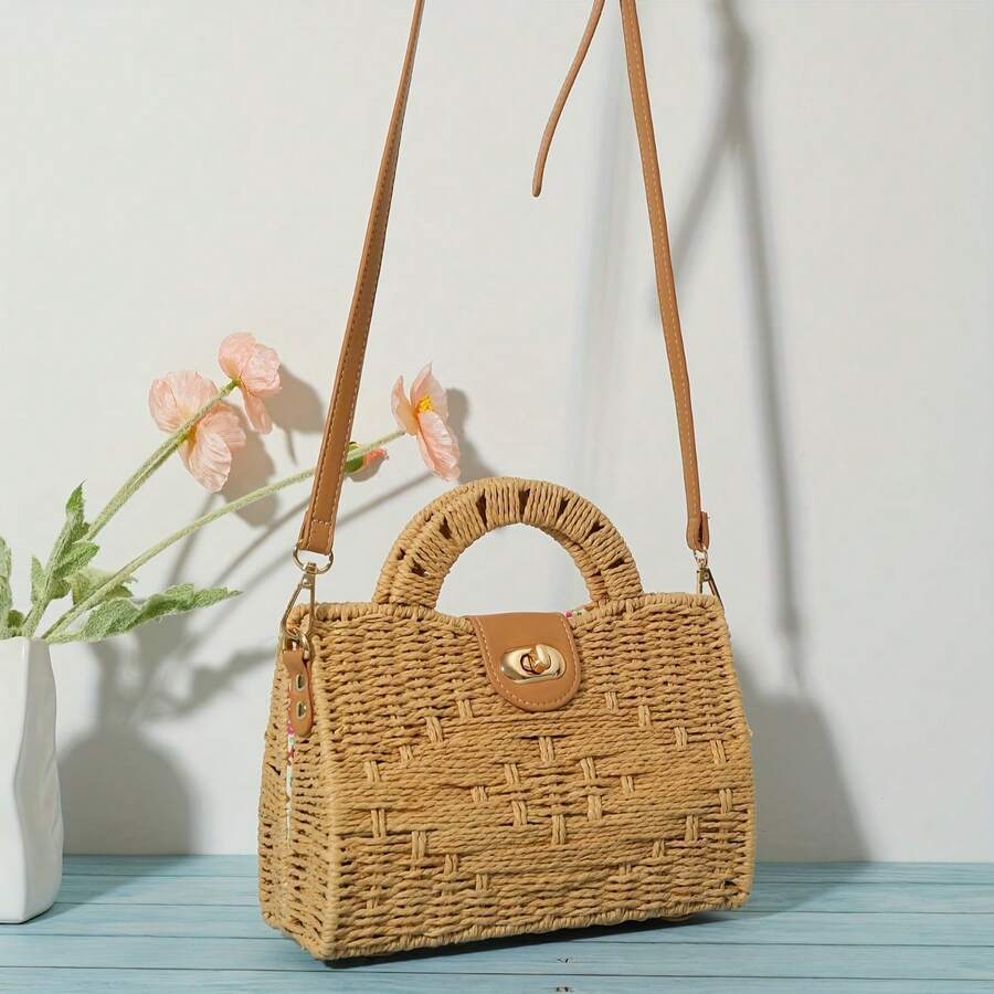 High Quality Spring/Summer Bag, Small Crossbody Bag, Popular Woven Straw Bag - Feet - View 1