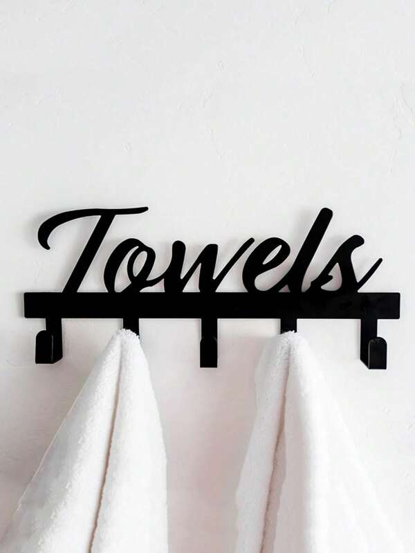 CIFbuy 1pc Aesthetic Bathroom Towel Rack For Wall Mount – Space Saving And Easy To Install Towel Holder Hooks - The Perfect Addition To Your Bathroom Decor,Suitable For Modern Home Decor