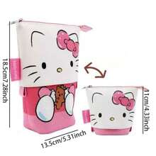 Sanrio 1pc Cute Cartoon Kitty, My Melody, Kuromi, Design Telescopic Pencil Case, Large Capacity Student Stationery Pouch,Back To School,School Supplies,Pencil Pouch,School Bag
