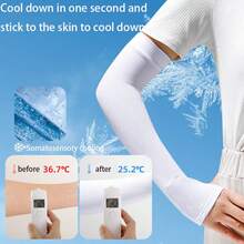 1 Paar Ärmelüberzüge für den Sommer, Outdoor-Sport Ärmelschutz mit UV-Schutz, Handabdeckung für Laufen, Angeln, Radfahren, schnelltrocknende, kühle Ärmel