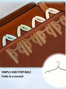 Portable Foldable Travel Clothes Hanger - Space-Saving Folding Design, Plastic Multi-Color Hanger, Suitable For Luggage, Closet Organization And Travel Essential, Lightweight And Easy To Fold Clothes Hanger - Must-Have Cruise Accessory, Space-Saving Clothes Drying Rack, Garment Hanger, Travel Clothes Rack (Random Color) Travel Essentials Travel Accessories Vacation Summer Holiday Back To School