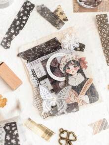 1 Cuộn Băng Keo Washi Trang Trí Cắt Khuôn Phong Cách Cổ Điển Dài 2M, Nhãn Dán Thẩm Mỹ Sáng Tạo, Vật Liệu Làm Sổ Lưu Niệm Thủ Công Tự Làm, Quà Tặng Ngày Lễ, Album Nhãn Dán Cá Nhân Hóa, Đồ Dùng Văn Phòng Phẩm Trường Học Đồ Dùng Học Tập, Quay Lại Trường Học - Nhiều màu - Xem 8
