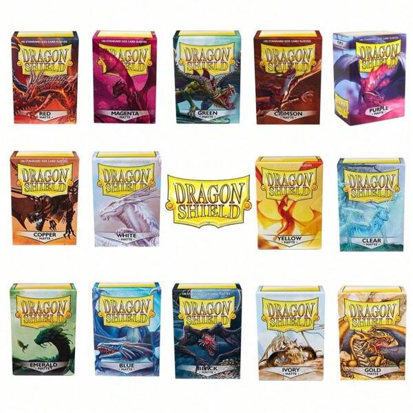 100 PCS Dragon Shield Matte Card Sleeves Protector For MTG/PTCG/Trading Card Card, Frosted Card Sleeves /Board Games Card Sleeves 66*91mm Best Gift For Card Collecting Player Transparent Inner Card Sleeve