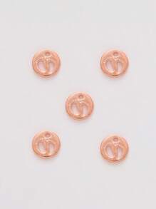 10 pièces/set Accessoires de bijouterie DIY Boucle ronde en alliage de zinc, pendentif mini rétro en alliage