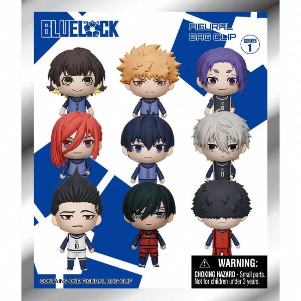 Crunchyroll 1 PIÈCE BLUE LOCK Sac mystère de personnage de l'anime 3D sous licence officielle. Porte-clés avec boucle aléatoire d'un personnage d'anime. Décoration de maison de bureau, cadeau d'anniversaire et de Noël pour la famille et les amis