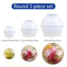 13 Pcs Silicone Resin Molds Set - 5 Square, 3 Sphere & 5 Pyramid Molds For DIY Epoxy Resin, Crystal Art, Home Decor, Flower Preservation - Non-Stick, Bubble-Free & Easy Release