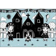 Photographic Panel June Festival Scenery Fabric 1.50 X 2.20m - FDFJN0122 - View 1