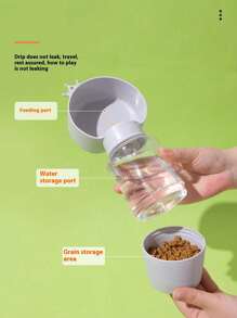 Customized Dog Water Bottle, Personalized With Photo & Name, Portable Pet Water Feeder With Leak-Proof Bowl, Suitable For Outdoor Walking, Hiking, Travel, 20oz Capacity For Small To Large Dogs & Cats