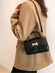 Women's 2024 Autumn Winter Handbag, Fashion Shoulder Bag With Plain, Popular Small Square Crossbody Bag