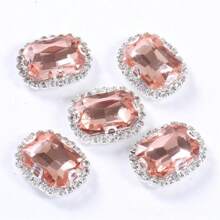 20 Peças Retangulares e Octagonais de Cristais de Vidro, 10x14mm Alta Transparência Arco-Íris Reflexivo Feito à Mão DIY Joias, Adequado para Vestido de Noiva, Sapatos, Bolsas, Decorações Brilhantes de Uso Múltiplo, Artesanato, Roupas, Carros, Feriados, Festas, Presentes