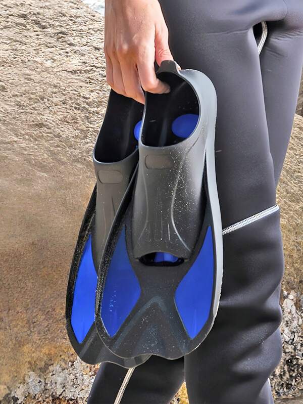 Snorkeling Fins, Short Travel Swimming Fins, Suitable For Snorkeling, Diving, Adult Men & Women, Youth Swimming Training Fins