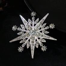 1 件时尚简约八角星星月胸针，锌合金服装衬衫防曝光翻领别针包帽配饰，适合日常佩戴背包学校万圣节珠宝服装配饰包饰办公室配饰 - 胸針 - 查看 15