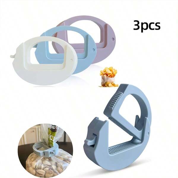 3 Sealed Safety Clips, Antioxidant Multifunctional Food Moisture-Proof Clip, Used For Storing Snacks And Tea Leaves