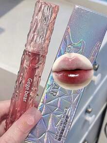 Gege Bear 水感鏡面唇彩，持久保濕液體唇膏不黏杯光澤唇釉 - 酒紅色 - 查看 3