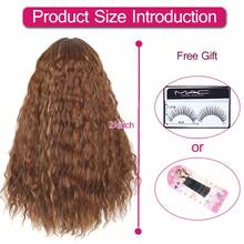 V Part Wig Kinky Curly Synthetic Half Wigs For Women - 24Inch V Part No Leave Out Deep Wave Wigs In Ombre Honey Blond - Honey Blonde - 查看 6