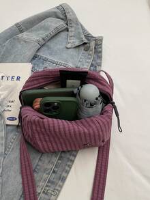 TIANDINGYU Women's Fabric Large Capacity Crossbody Shoulder Bag (Length 21cm*Depth 12cm*Height 19cm) , Purple - Mauve Purple - View 11