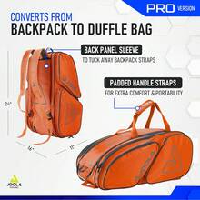 Tour Elite Pro - Bolsa de pickleball - Mochila y bolsa de lona para paletas y accesorios de pickleball - Bolsillos con aislamiento térmico para 4  palas - Incluye gancho para valla