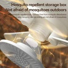 Electric Camping Ceiling Fan 3600/7200mAh Dormitory Small Fan With Light Mosquito Pads 1-8h Timming 4 Speed Outdoor Home Tripod Desktop Fan