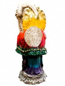 Figura Santa Muerte de 41 cm escultura resina abundancia protección espiritual altar decoración religión místico adorno colección temático figura ornamental hogar pieza artística ambiente protección - Multicolor - Ver 2