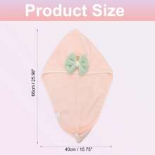 2pcs Hair Drying Towels, Hair Towel Wrap For Women, Absorbent Hair Turban Towel, Bow Hair Drying Cap For Curly Straight Short Hair