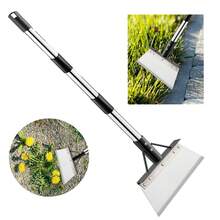 Multifunctional Cleaning Shovel With Handle, Garden Scraper Tool With Adjustable Stainless Steel Long Handle, Moss Remover Tool - Silver - View 1