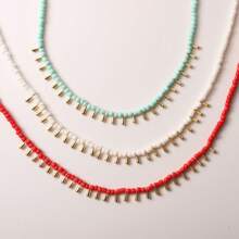 1 pièce Collier + 1 pièce Bracelet Set, Collier pendentif goutte d'eau doré bohème et bracelet, tenue casual pour femmes