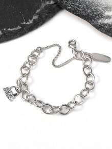 1 pieza Único y sencillo collar con colgante de plata de ley 925 con dije en forma de manzana "ABC" para hacer manualidades, joya fina para mujeres como regalo