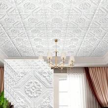 20张/50张自粘墙纸墙贴，适用于混凝土墙、裸墙、天花板、后挡板、客厅、卧室等，防水、防油，泡沫砖纹理，PE材质，可修剪粘贴