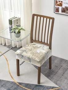 1/2/4/6pcs Printed Stretchable Removable & Washable Dining Chair Seat Covers - Multicolor - View 2