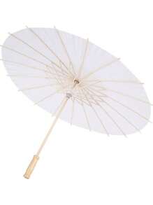 1Pc White Paper Umbrella Wedding Party Decoration, Wedding Table Centerpieces, Wedding Bridal Props, Vase Flower Arrangement Accessories, Photography Props, DIY Painting Supplies