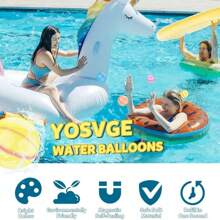 6 Unidades de globos de agua reutilizables, bombas de salpicadura de agua de auto-sellado rápido con bolsa de malla, bolas de agua magnéticas recargables, juguetes de agua multicolor, juguetes de piscina, juegos de guerra de agua, juguete de baño, juegos de piscina y patio trasero duraderos, accesorios para la playa y el agua, diversión para fiestas de vacaciones de verano, decoraciones para el hogar, adecuado para jóvenes y adultos, familia, amigos, parque acuático, actividades al aire libre