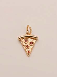 1 Pieza Colgante con temas de viaje como pez azul pequeño, concha de amor, luna, pizza, avión, alas, carta de amor, lazo, taza de café, bicicleta, tarjeta postal, motocicleta, camello, mariposa, pez negro y blanco pequeño, incrustad o con circonia, utilizado para hacer collares, pulseras, pendientes, llaveros, hebillas de bolso, cadenas de zapatos DIY, chapado en oro de 18K, resistente al agua y al sudor, joyería para damas, accesorios para damas, regalos para esposas, madres, novias