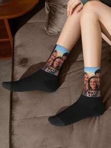 Customized Family Photo Socks, Personalized Family Photo Printed Socks, Funny Socks With Photos, Novelty Socks For Men And Women, Gag Gift, Christmas Gift