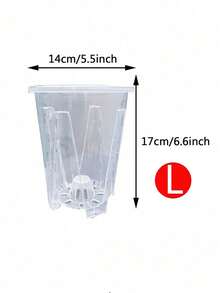 1/3/5 件装透明山根透气蝴蝶兰和天南星科植物花盆，带孔，厚实耐用 - 彩色 - 查看 17