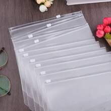 Carpeta con Bolsillos de 6 Agujeros, Sobres para Efectivo para Presupuestado, Carpetas Transparentes con Cremallera para Carpeta de 6 Anillos, Organizador Impermeable de PVC - Blanco - Ver 7