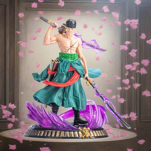 ONE PIECE 1PC One Piece Series Figures Roronoa Zoro Action Figure Home Decor, 1PC Anime One Piece Resin Statue, Japanese Manga Warrior Ornament, Zoro Collectible Figurine For Shelf Desk Table Display, Otaku Room Decoration, Cool Household Gift For Anime Fans
