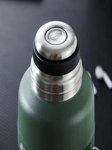 Garrafa Térmica Mate System Preto 1 Litro Com Alça Chá Café - Verde Militar - Visão 7