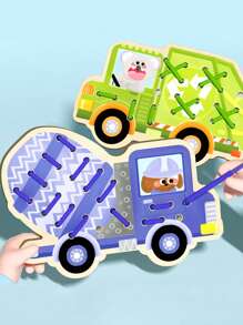 Rompecabezas 3D con escena tridimensional, juego de ensamblaje de bloques de construcción, juguete de movimiento manual fino, regalo de cumpleaños para niños