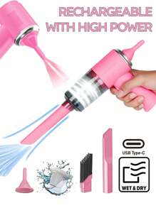 Aspirateur sans fil 3-en-1 avec forte aspiration - portatif, rechargeable et polyvalent pour utilisation dans la voiture, le bureau ou la maison - comprend un suceur plat et des accessoires, longue durée de vie de la batterie, idéal pour la poussière, les débris et les poils d'animaux, aspirateur de voiture, accessoires de voiture