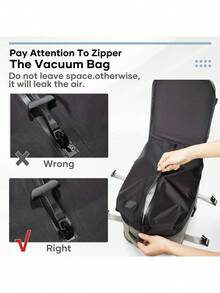 真空压缩背包 - 尼龙，男女通用大容量旅行背包多功能行李收纳背包轻便防水 - 非常适合旅行、徒步旅行、露营和户外探险多功能压缩真空收纳背包，适合大学生背包高中生和大学生书包，便携式背包，适合男孩和女孩登机旅行，学校包，学校配件，学校用品 - 彩色 - 查看 11