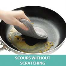 6pcs Grey Multi-Function Double-Sided Sponge Scrub