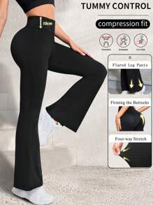 Pantalon de yoga de sport pour femme taille haute, vêtements de sport d'été décontractés, leggings de fitness, pantalon large extérieur, entraînement sans couture, taille élastique large, couleur unie