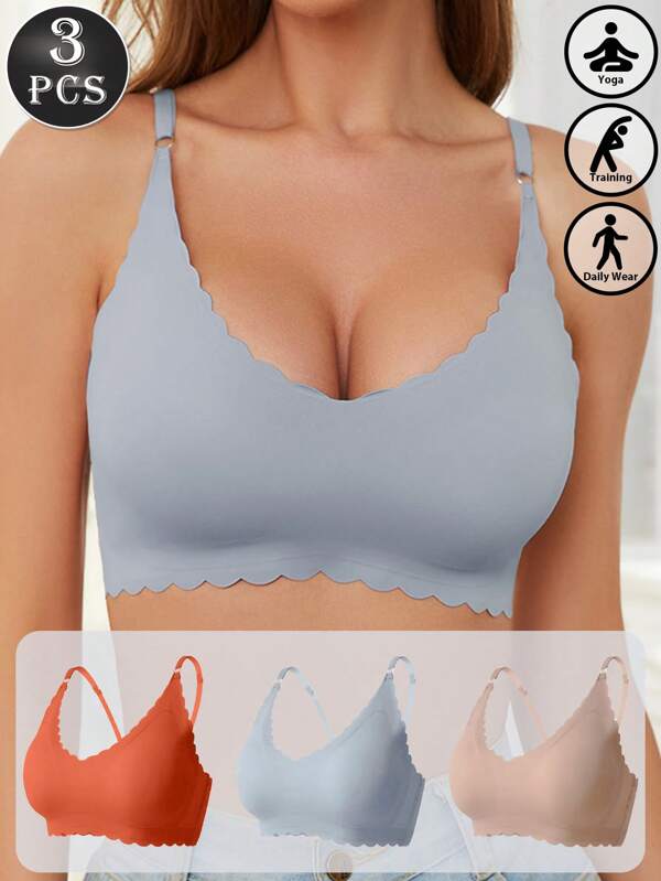 Wireless Shaping Sports Bra, Seamless, Comfortable, Breathable, High Elasticity