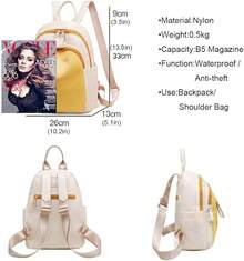 Women's Small Backpack, Mini Nylon Travel Backpack, Lightweight Cute Shoulder Bag For Girls - GREEN - View 4