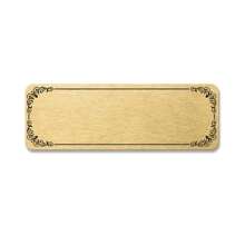 Targa personalizzata in ottone incisa - 3"x1" - Targa commemorativa, targa del nome, cartello d'arte, etichetta per trofei, riconoscimenti militari - Con adesivo o viti per il montaggio