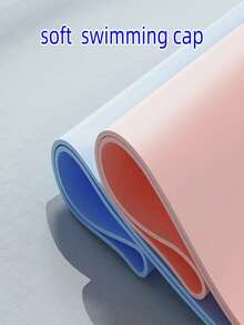 1 件装普通硅胶泳帽，防水、防滑、高弹性，男女适用，游泳时保护头发